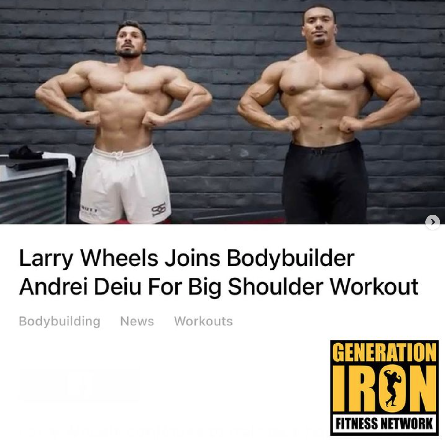 Post from Generation Iron Fitness & Bodybuilding Network