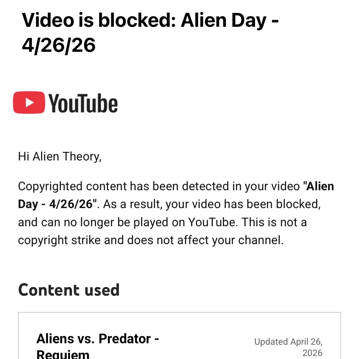 Post from Alien Theory
