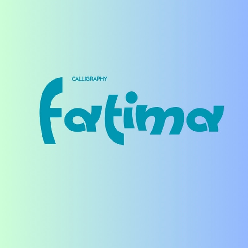 Calligraphy Fatima
