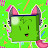 Green Cube Cat