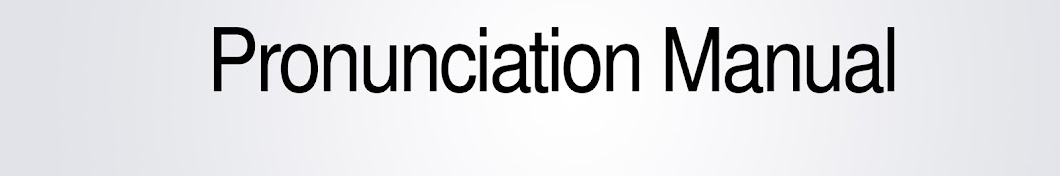 PronunciationManual YouTube channel avatar