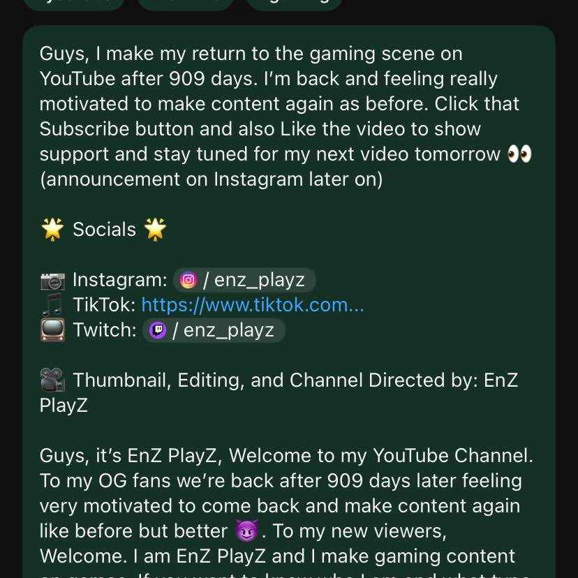 Post from EnZ PlayZ