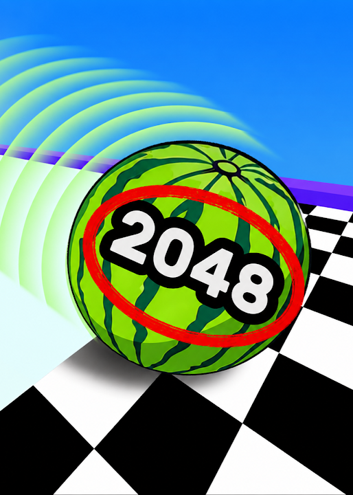 Merge fruits 3d watermelon 2048 — cover art