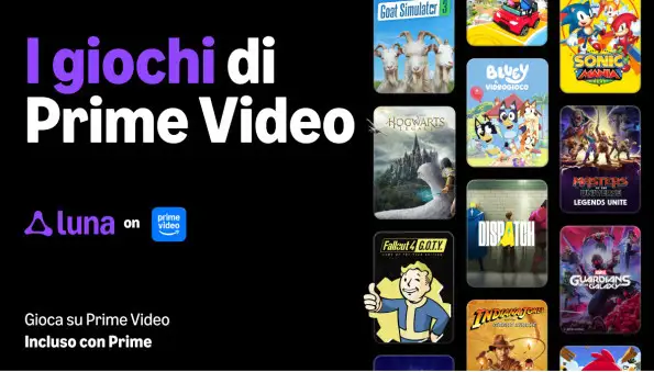 Amazon Luna arriva su Prime Video in Italia, giochi inclusi per gli abbonati Prime su Fire TV