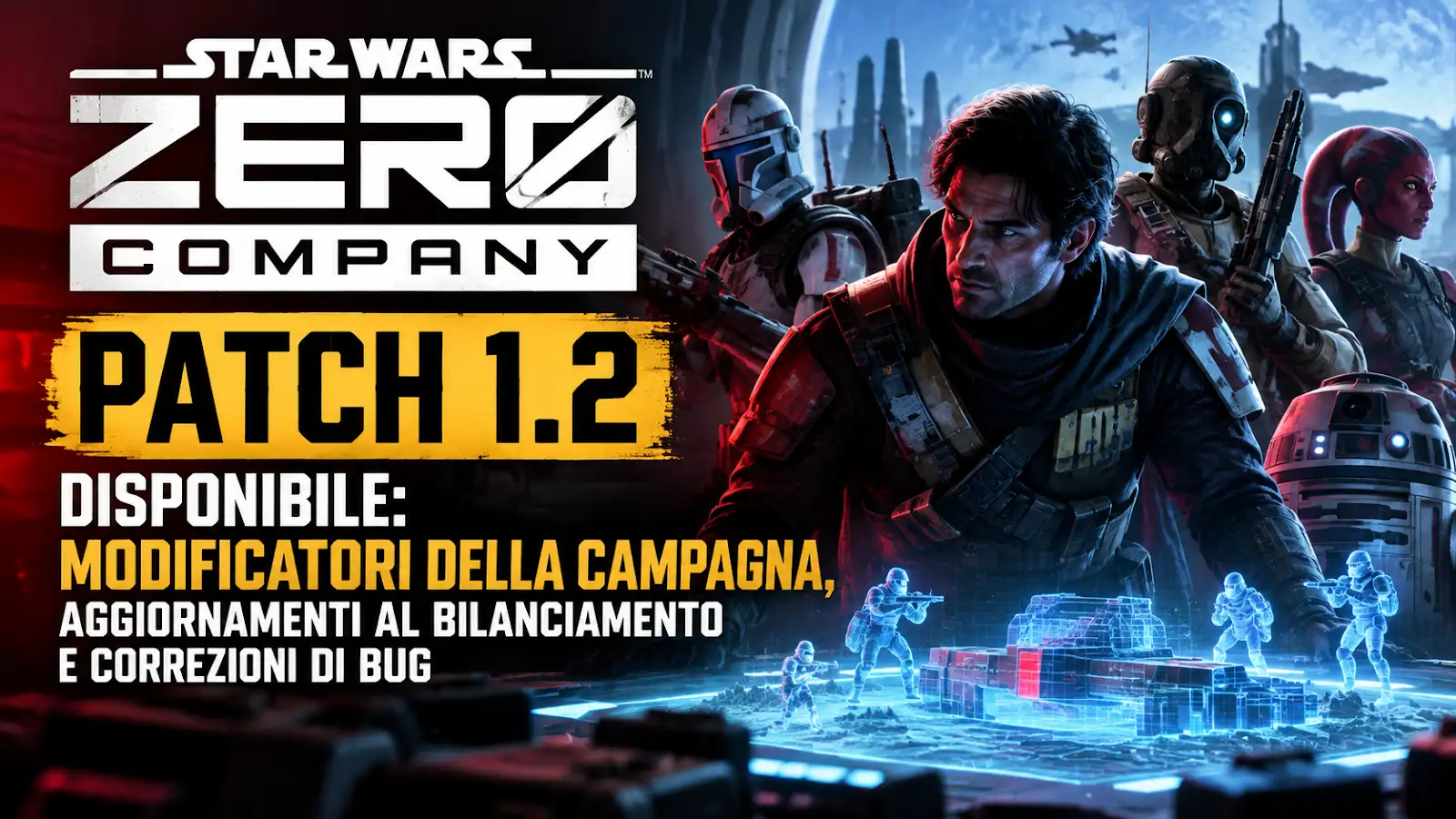 Star Wars Zero Company, la Patch 1.2 introduce i Modificatori della campagna e nuove opzioni di difficoltà