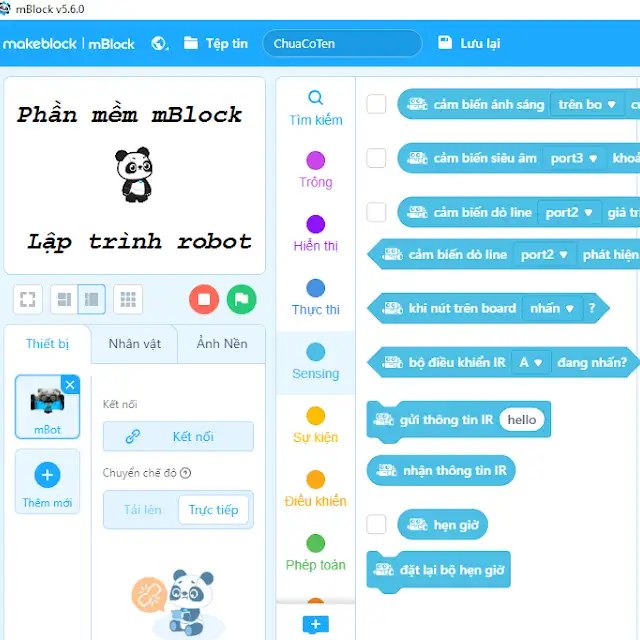 Phần mềm lập trình mblock