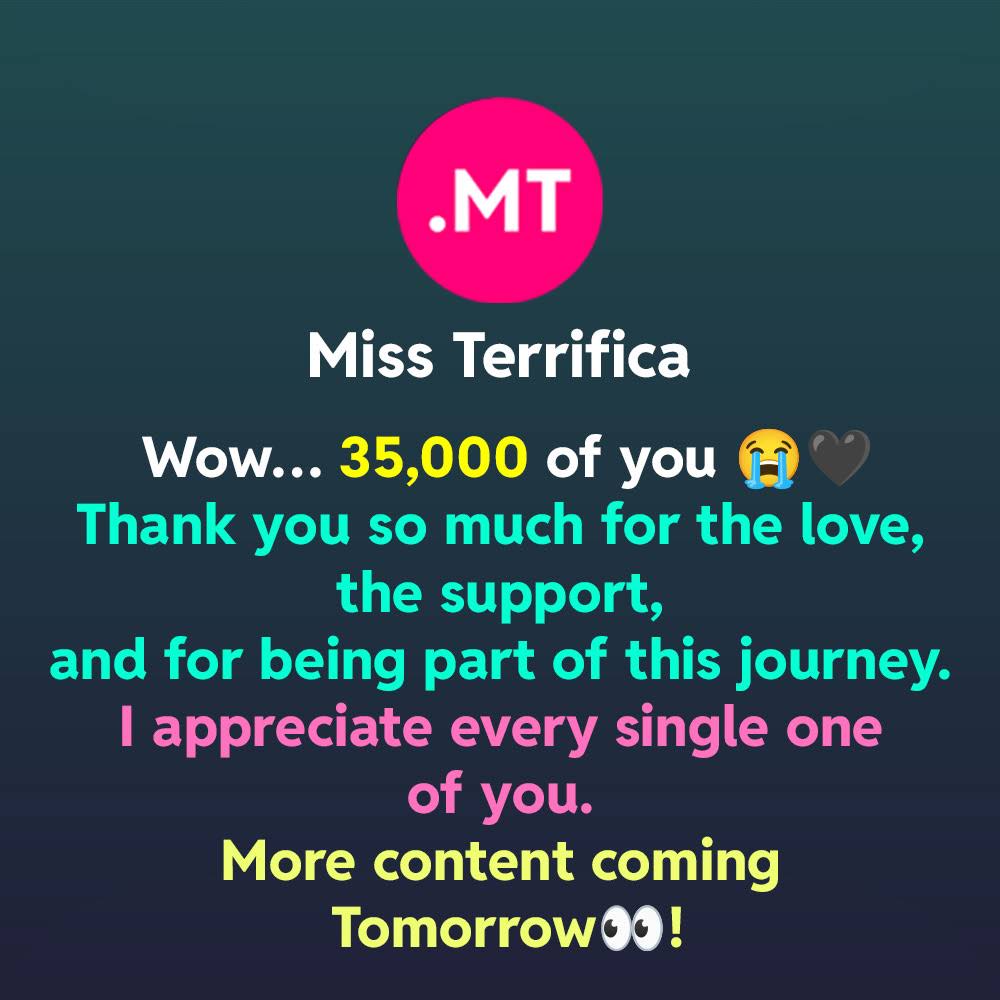 Post from Miss Terrifica