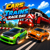 Cars Vs Trains Race Day By @uk4deegames icon