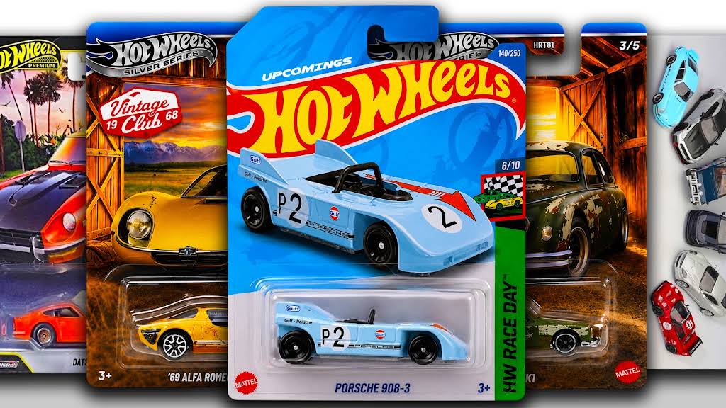 Showcase - 2027 Hot Wheels Vintage Club Set, Porsche 908-3, Alfa
