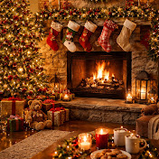 Relaxing fireplace with music 