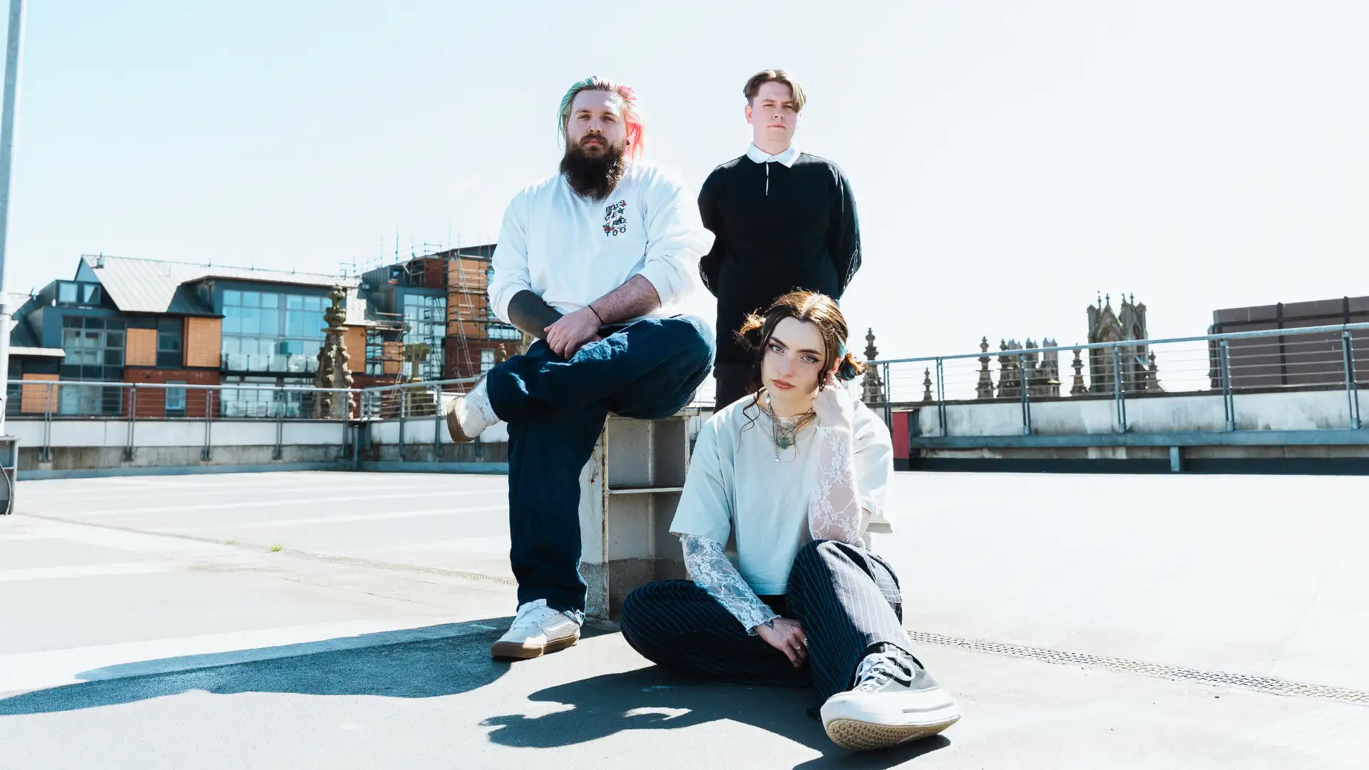Sixth Wonder band photo on a rooftop