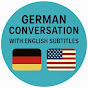 German conversation with English subtitle logo