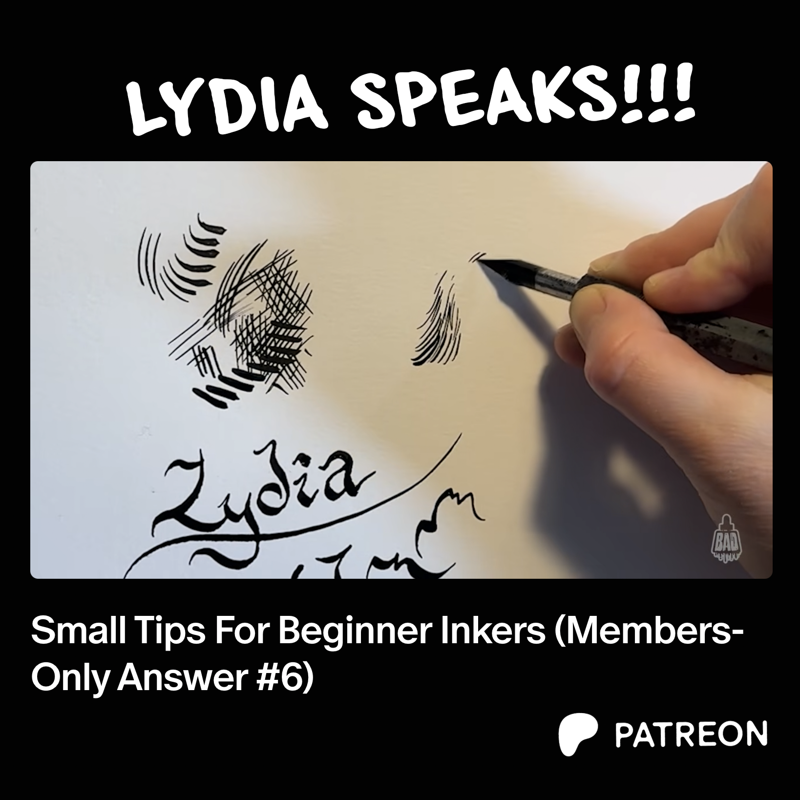 Post from Bad Ink Studios