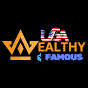 USA WEALTHY AND FAMOUS logo