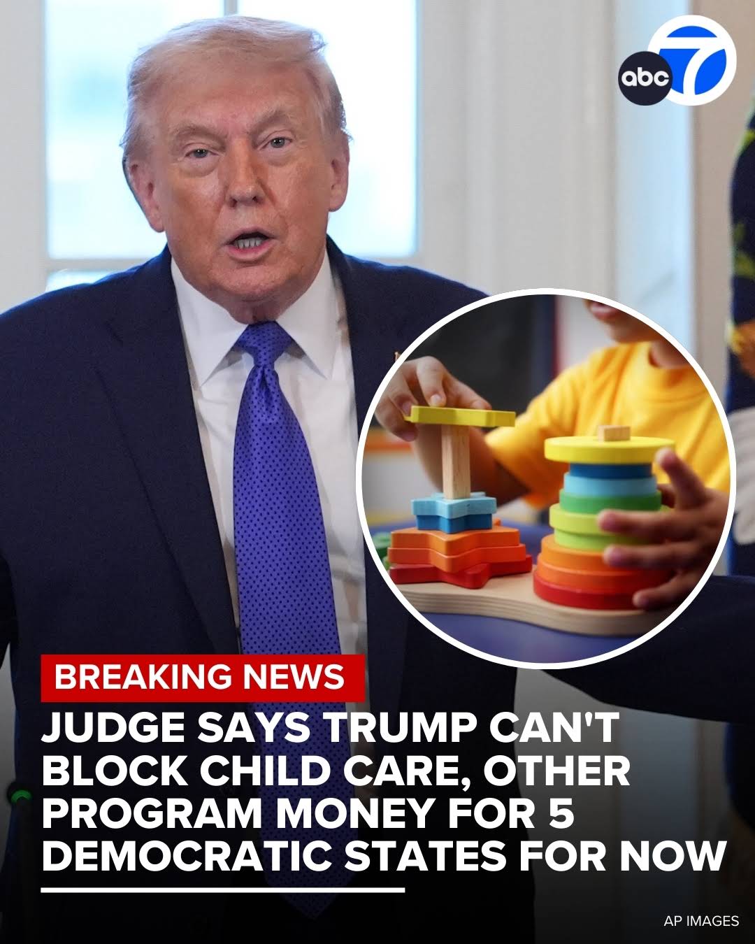 Judge Says Trump Administration Can’t Block Child Care, Other Program Money for 5 States for Now