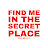 FIND ME IN THE SECRET PLACE