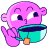 face-pink-drinking-tea