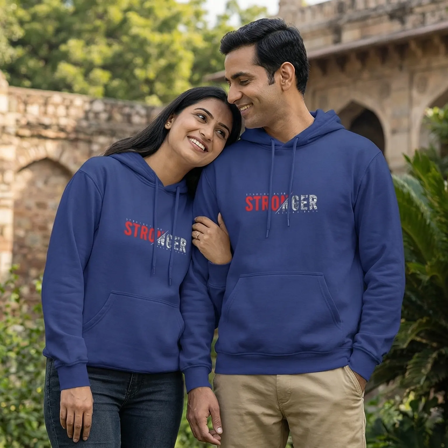 Stronger Graphic Hoodie (Royel Blue)