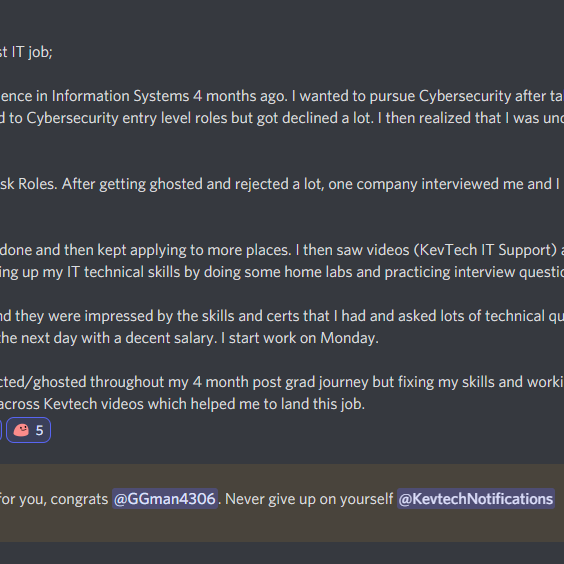 Post from Kevtech IT Support