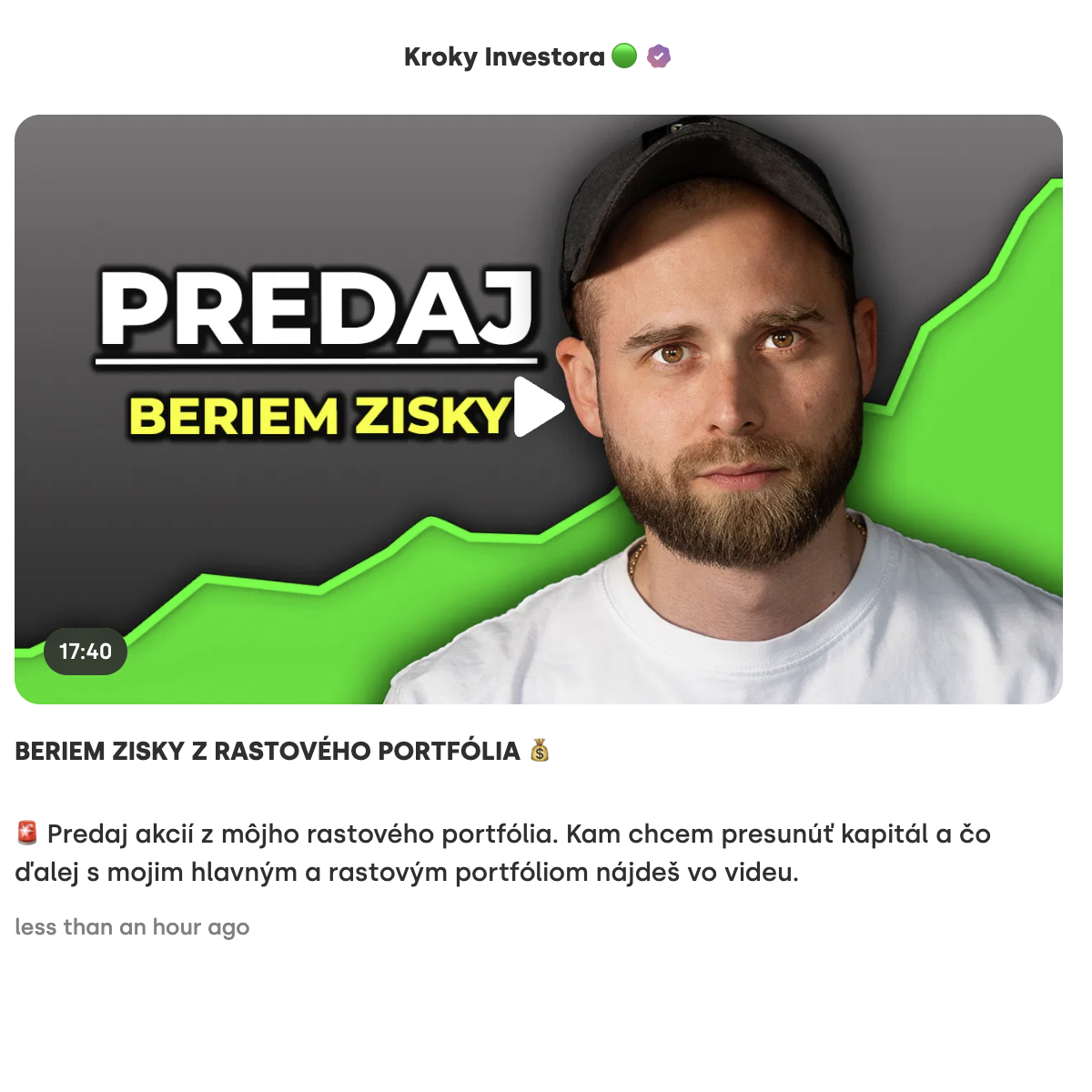 Post from Kroky Investora