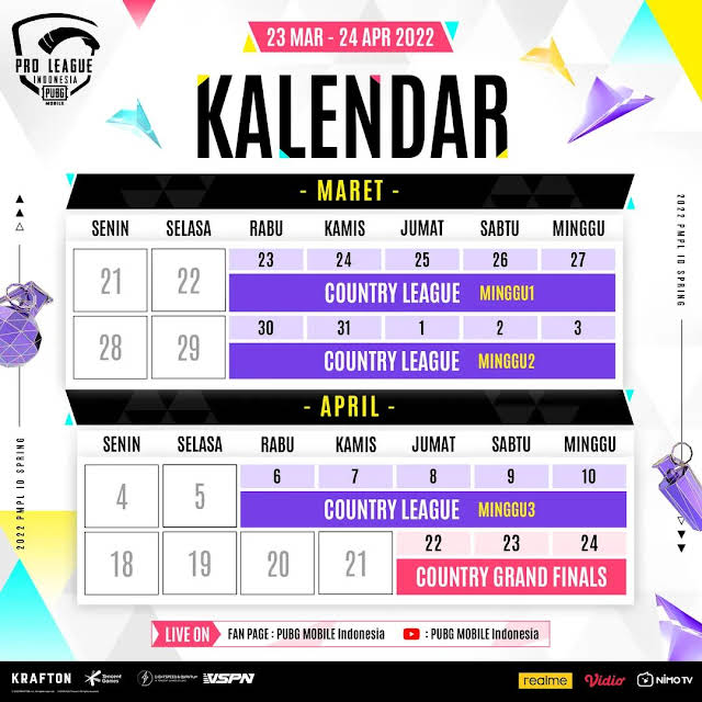 Jadwal PMPL ID Spring 2022, Total Hadiah, Poin Sistem dan Info Sponsor