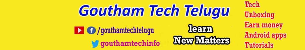 Goutham Tech Telugu رمز قناة اليوتيوب