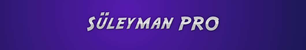 SÃ¼leyman PRO यूट्यूब चैनल अवतार