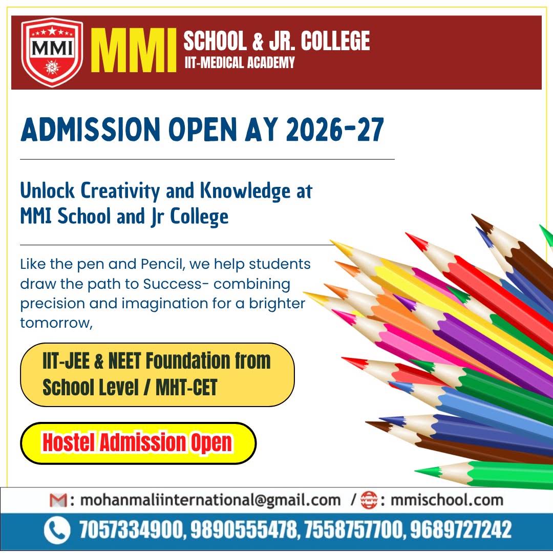 Post from MOHAN MALI INTERNATIONAL SCHOOL AND JUNIOR COLLEGE