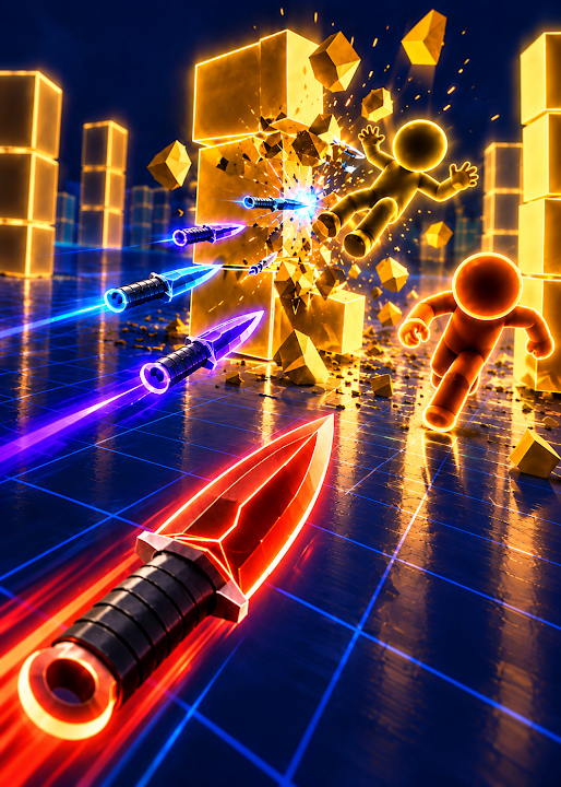 Slow & Throw: Neon Knives — cover art