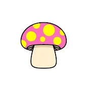ぴんくときいろのきのこ