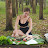 Camping girl and meal