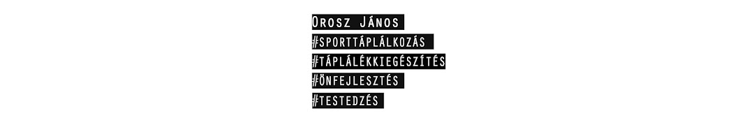 Janos Orosz Fitness यूट्यूब चैनल अवतार
