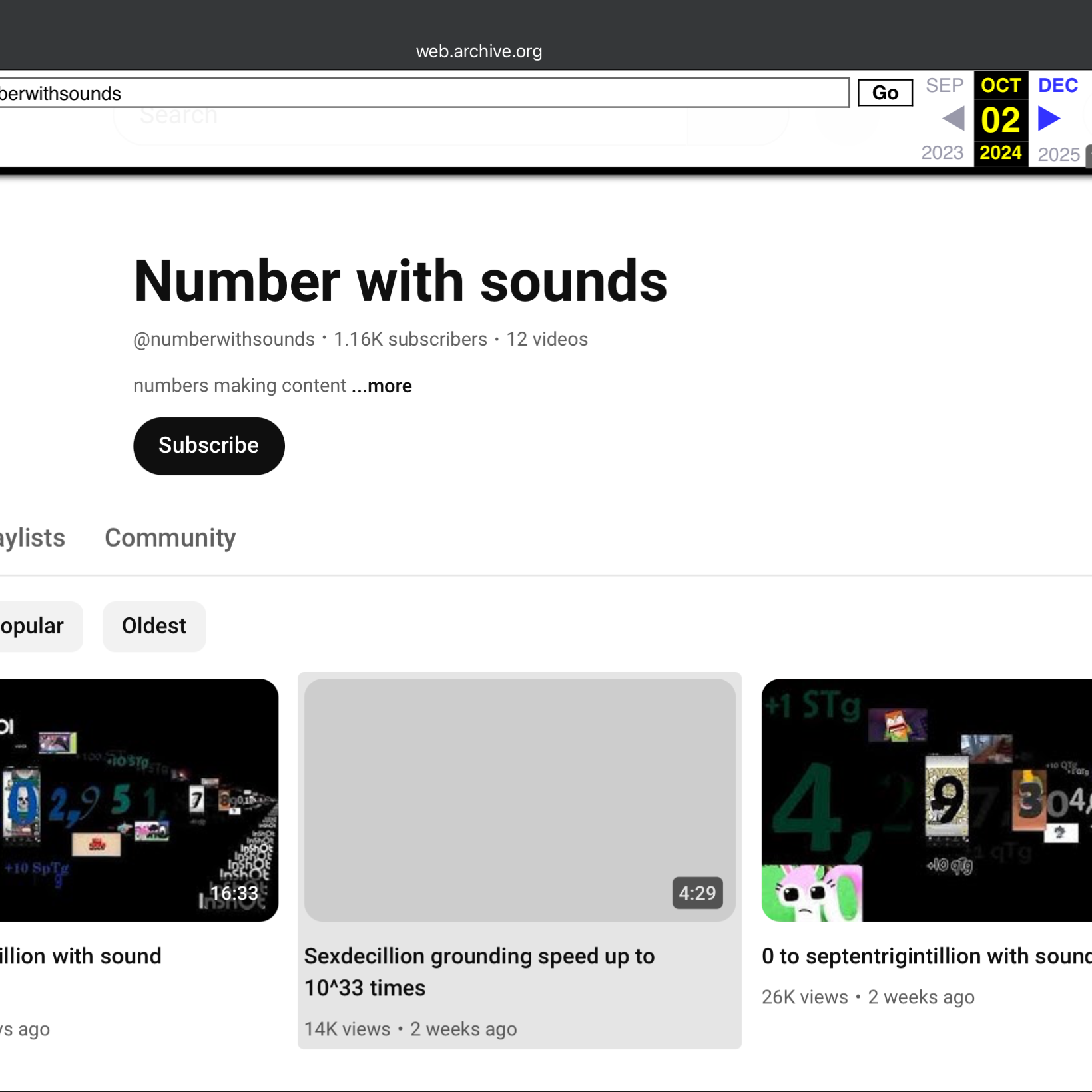 Post from Number with sounds