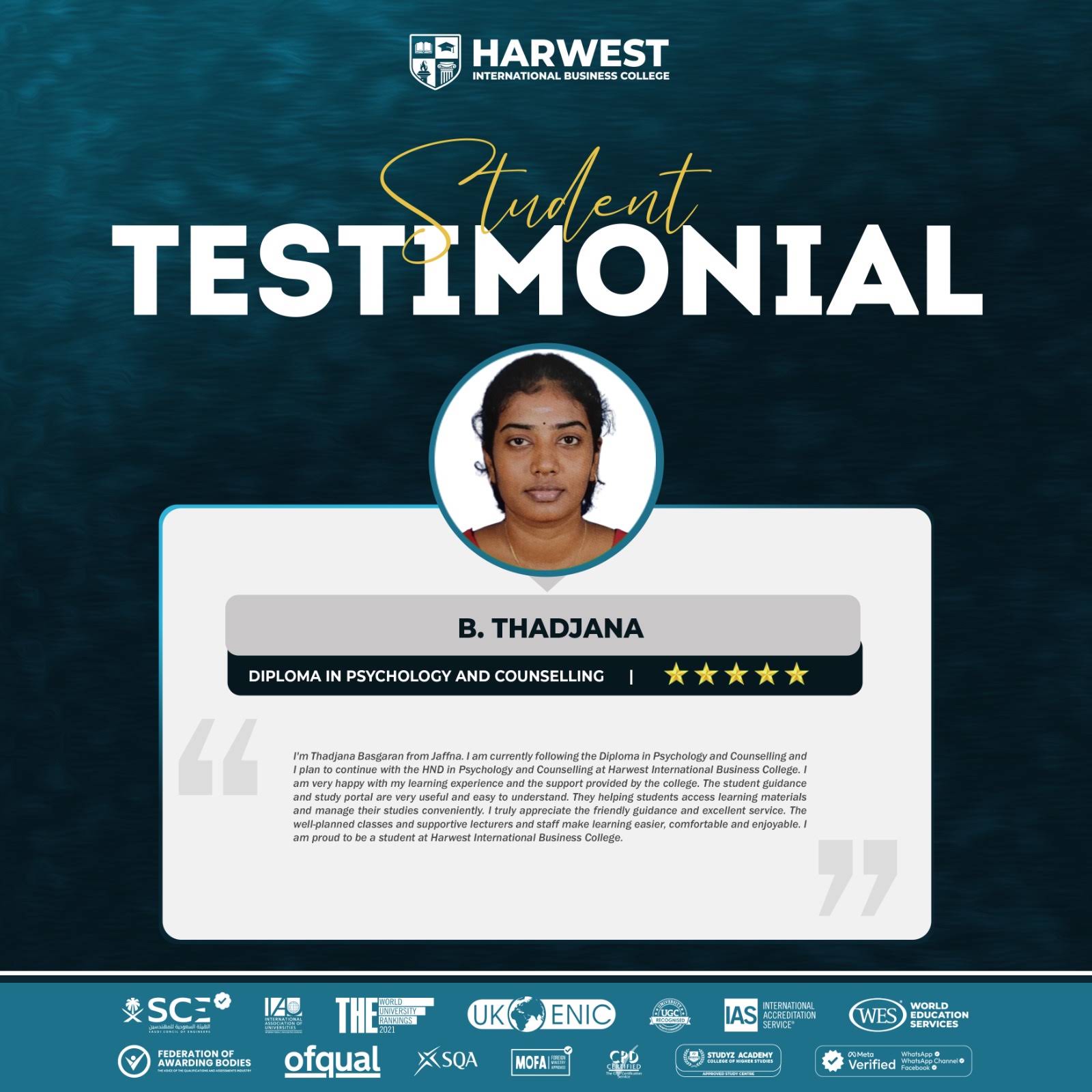 DIPLOMA IN PSYCHOLOGY AND COUNSELLING  | FEEDBACK