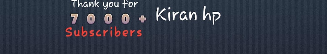 Kiran hp رمز قناة اليوتيوب