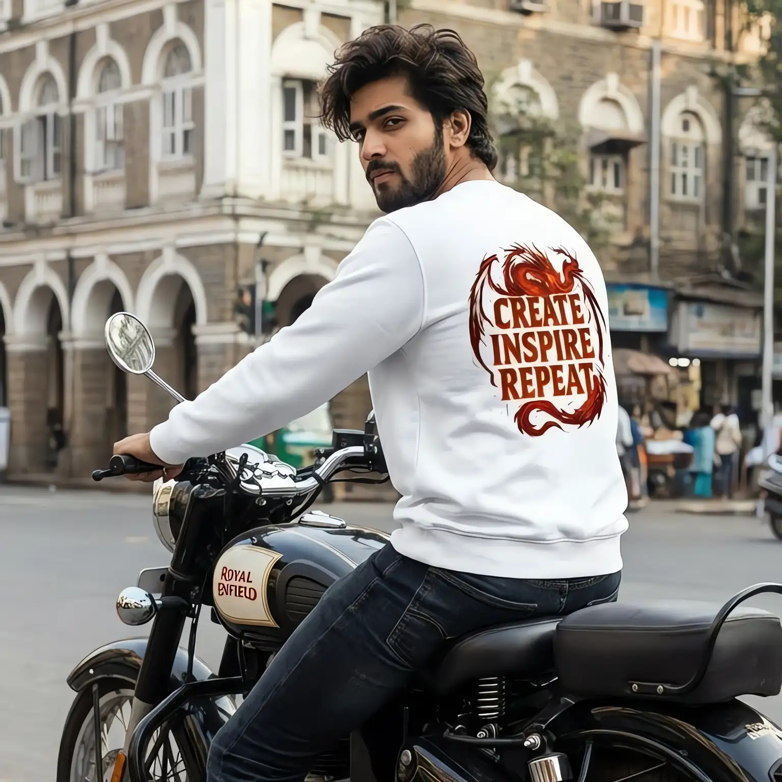 Create Inspire Repeat Dragon Sweatshirt