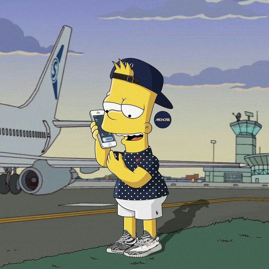 12+ Bart Simpson Hypebeast Background