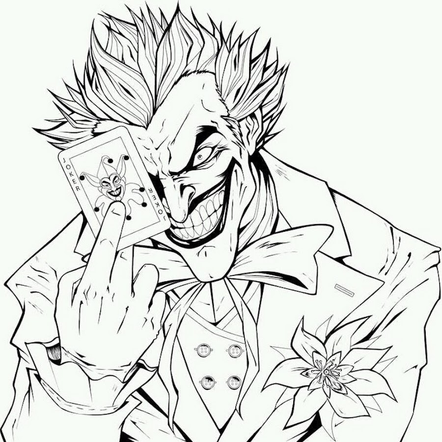 Joker Holding Card Drawing
