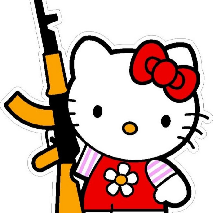 Хеллоу китти с автоматом картинка