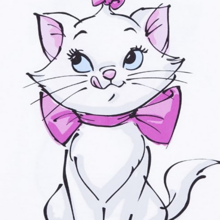 Котенок с бантиком рисунок