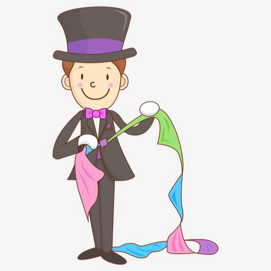 Детский рисунок фокусника