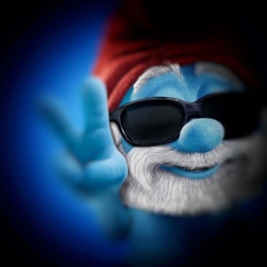 Картинка смурфик с бородой