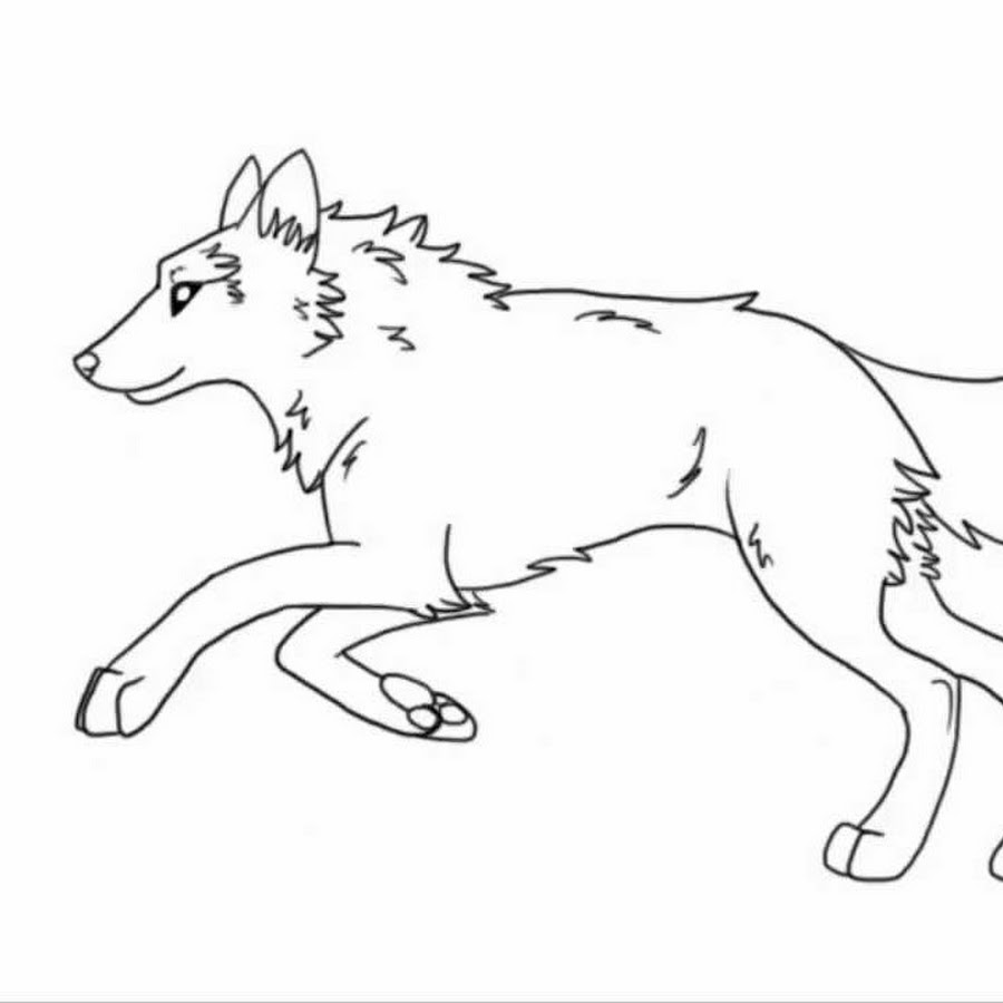 Волк бежит рисунок