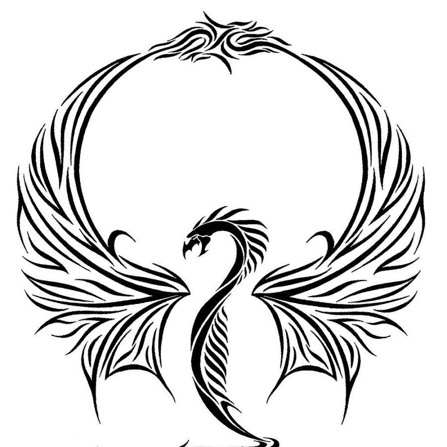 Тату феникс на плече мужские эскизы