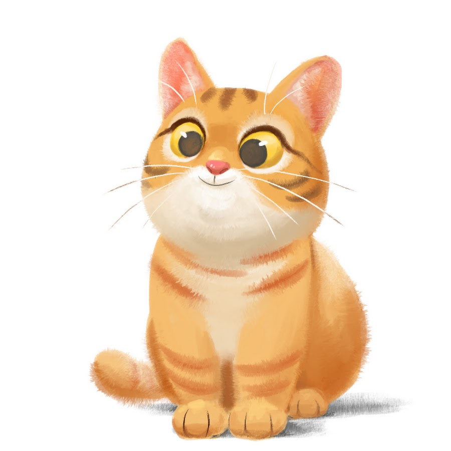 Мультяшный рыжий кот рисунок
