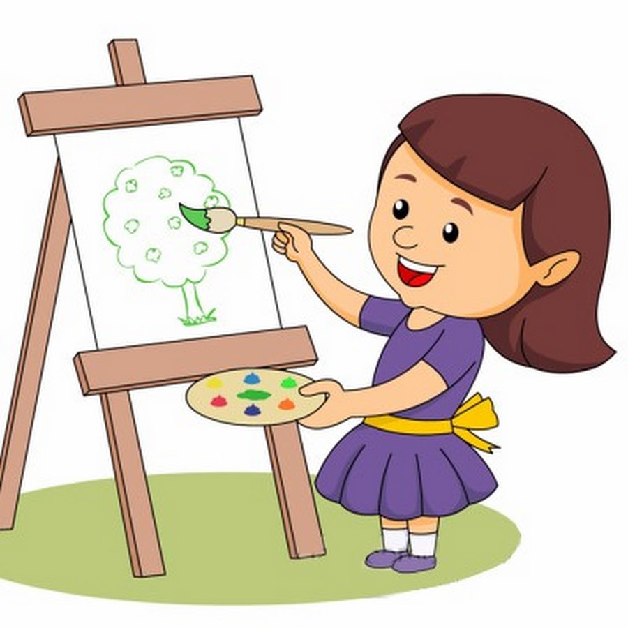 Paint a picture перевод. Художник рисунок. Хобби рисование. Изображение художника для детей. Дети рисуют рисунок.