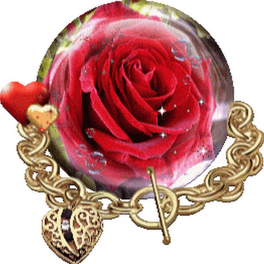 Красивые сверкающие розы и сердечки