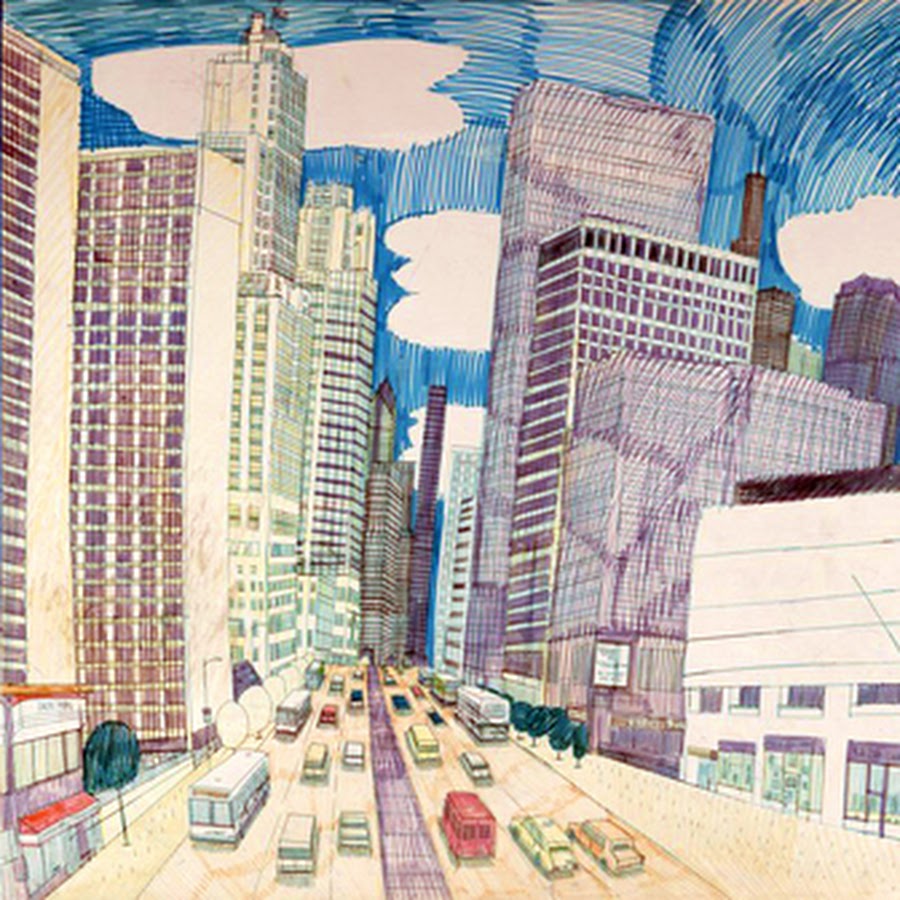 Рисунки современность. Уэсли Уиллис картины. Современный город рисунок. Цветной рисунок современного города. Современный город рисунок 7 класс.