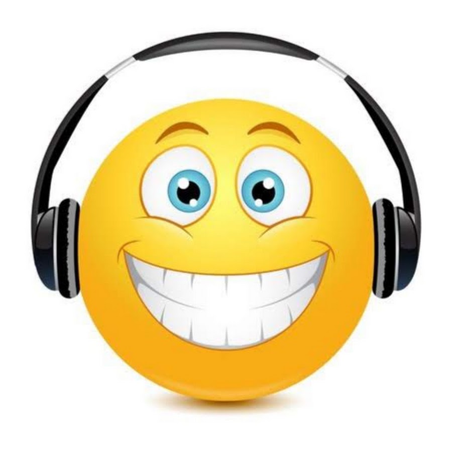 Смайлик в наушниках картинки
