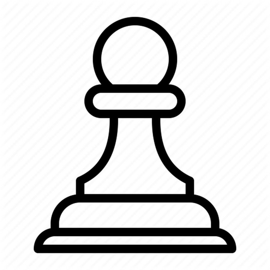 Шахматная фигура ферзь контур
